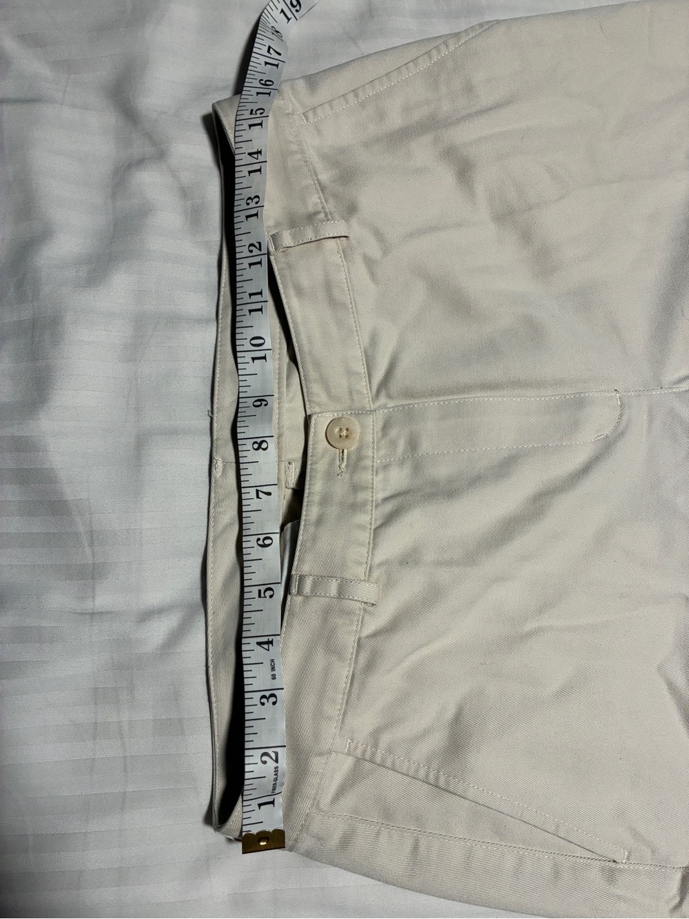 L.L. Bean Women’s Cream/Canvas - Straight wide leg trousers size 8